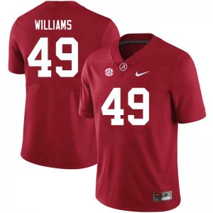 NCAA Men's Alabama Crimson Tide #49 Kaine Williams Stitched College 2021 Nike Authentic Crimson Football Jersey BA17H16RJ